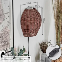 Luminaires Scandinaves-hofstein Cardeira Applique murale Noir, 1 lumière