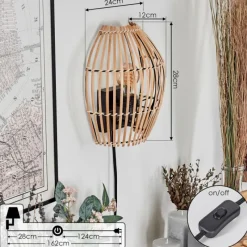 Luminaires Scandinaves-hofstein Cardeira Applique murale Noir, 1 lumière