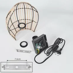 Luminaires Scandinaves-hofstein Cardeira Applique murale Noir, 1 lumière