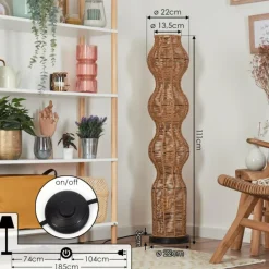 Luminaires Scandinaves-hofstein Cardeira Lampadaire Noir, 4 lumières