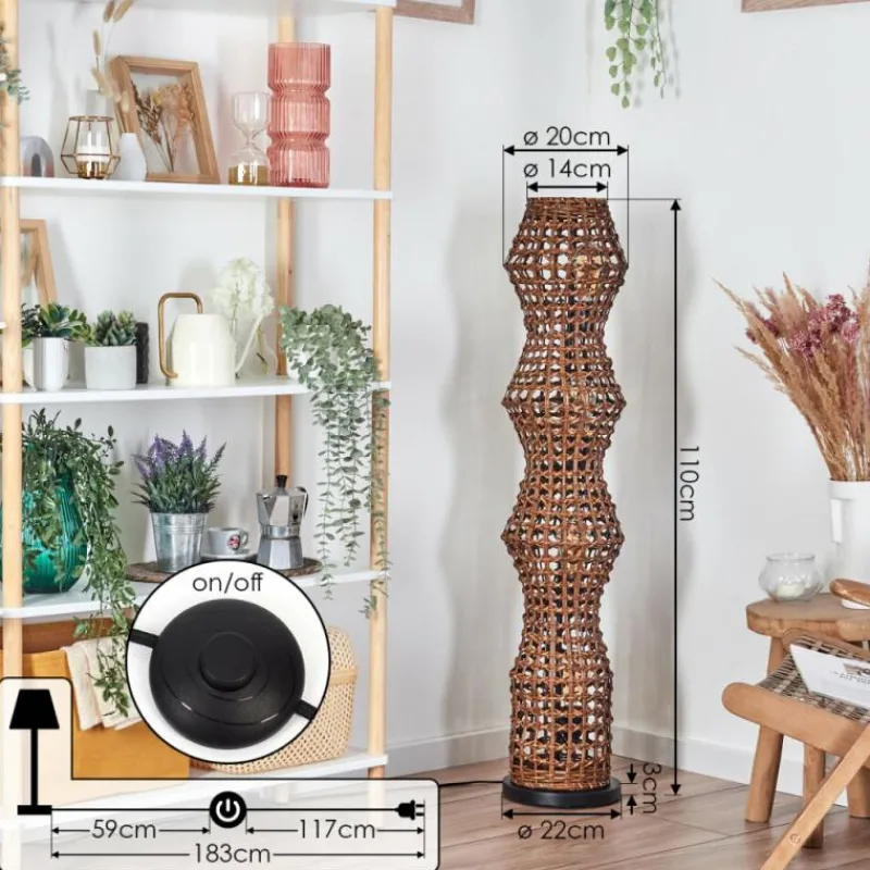 Luminaires Scandinaves-hofstein Cardeira Lampadaire Noir, 4 lumières