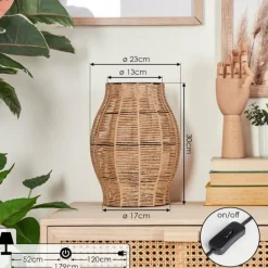 hofstein Cardeira Lampe de bureau, Lampe à poser, Liseuse Noir, 1 lumière