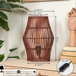 hofstein Cardeira Lampe de bureau, Lampe à poser, Liseuse Noir, 1 lumière