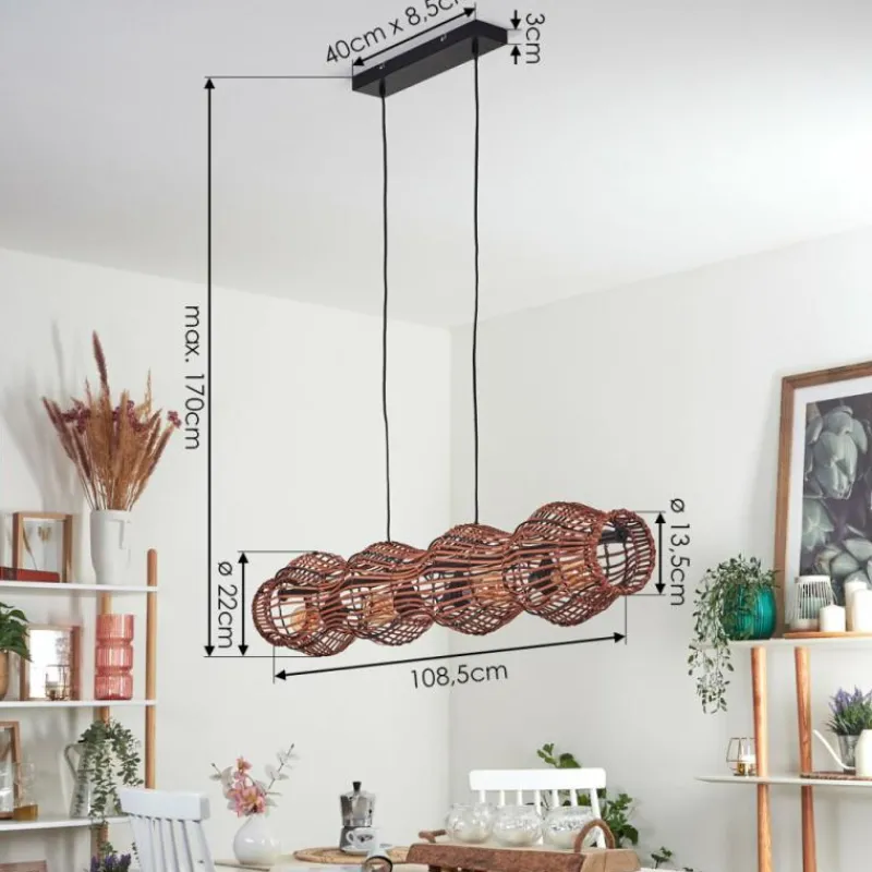 Luminaires Scandinaves-hofstein Cardeira Suspension, Suspension Noir, 4 lumières