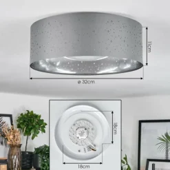 Lampes En Tissu-hofstein Carel Plafonnier, Spot de plafond LED Blanc, 1 lumière