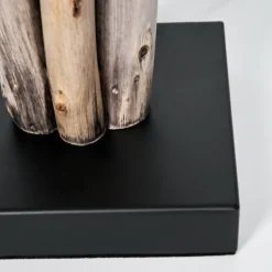 Lampes En Tissu-hofstein Caren Lampe de bureau, Lampe à poser Écru, Noir, 1 lumière