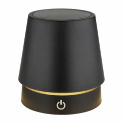 Luminaires Globo Lighting Carlos Lampe à poser LED Chrome, Noir, 1 lumière* Lampes À Poser