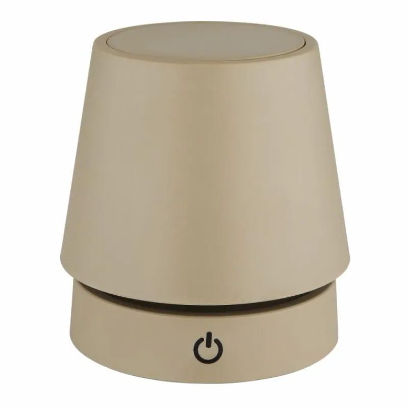 Luminaires Globo Lighting Carlos Lampe à poser LED Chrome, Sable, 1 lumière* Éclairage Led