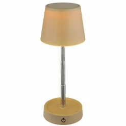 Luminaires Globo Lighting Carlos Lampe à poser LED Chrome, Sable, 1 lumière* Éclairage Led