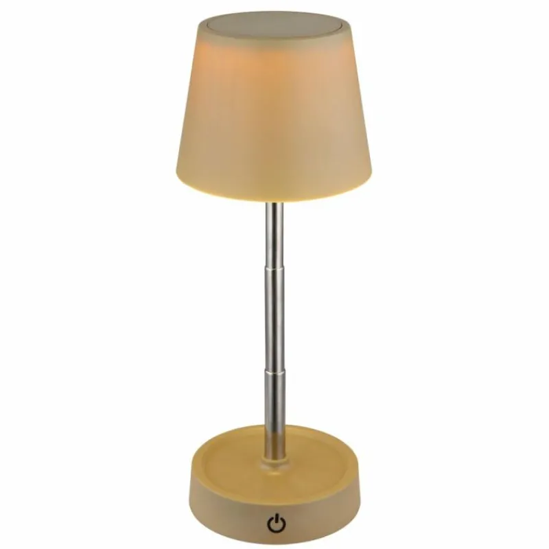 Luminaires Globo Lighting Carlos Lampe à poser LED Chrome, Sable, 1 lumière* Éclairage Led