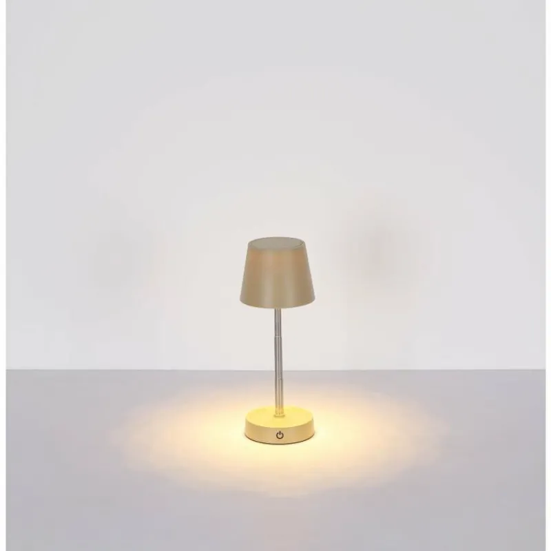 Luminaires Globo Lighting Carlos Lampe à poser LED Chrome, Sable, 1 lumière* Éclairage Led