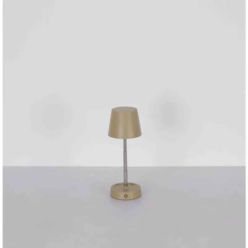 Luminaires Globo Lighting Carlos Lampe à poser LED Chrome, Sable, 1 lumière* Éclairage Led