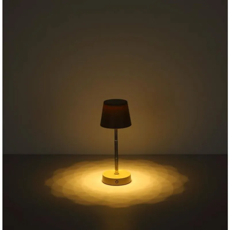 Luminaires Globo Lighting Carlos Lampe à poser LED Chrome, Sable, 1 lumière* Éclairage Led