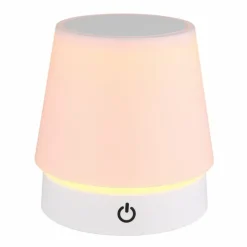 Luminaires Globo Lighting Carlos Lampe à poser LED Chrome, Blanc, 1 lumière* Éclairage Led