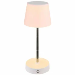 Luminaires Globo Lighting Carlos Lampe à poser LED Chrome, Blanc, 1 lumière* Éclairage Led