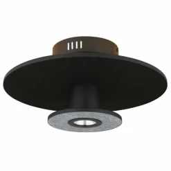 Lampes En Tissu-Luminaires Globo Lighting Carter Plafonnier LED Noir, 1 lumière