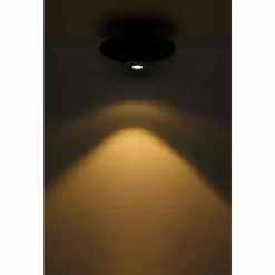 Lampes En Tissu-Luminaires Globo Lighting Carter Plafonnier LED Noir, 1 lumière