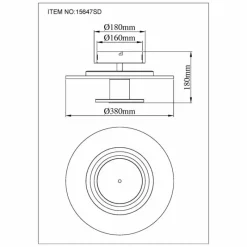Lampes En Tissu-Luminaires Globo Lighting Carter Plafonnier LED Noir, 1 lumière