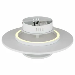 Lampes En Tissu-Luminaires Globo Lighting Carter Plafonnier LED Blanc, 1 lumière