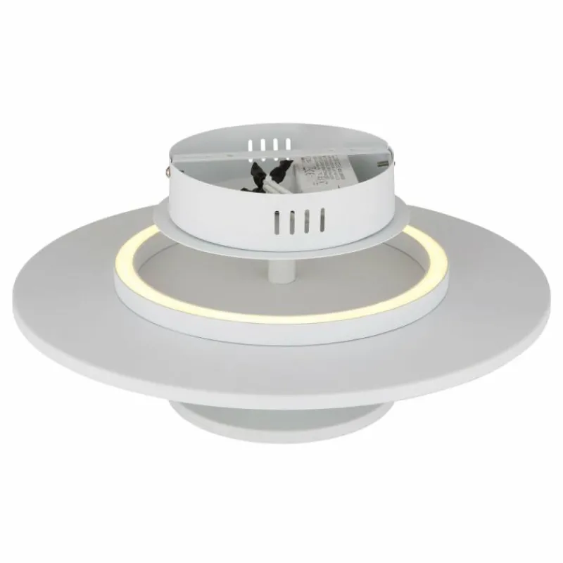 Lampes En Tissu-Luminaires Globo Lighting Carter Plafonnier LED Blanc, 1 lumière