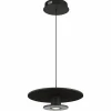 Lampes En Tissu-Luminaires Globo Lighting Carter Suspension LED Noir, 1 lumière