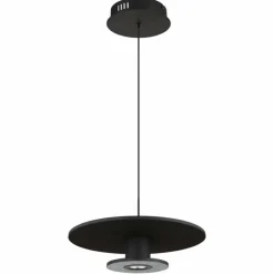 Lampes En Tissu-Luminaires Globo Lighting Carter Suspension LED Noir, 1 lumière