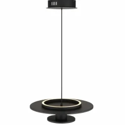 Lampes En Tissu-Luminaires Globo Lighting Carter Suspension LED Noir, 1 lumière