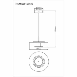 Lampes En Tissu-Luminaires Globo Lighting Carter Suspension LED Noir, 1 lumière