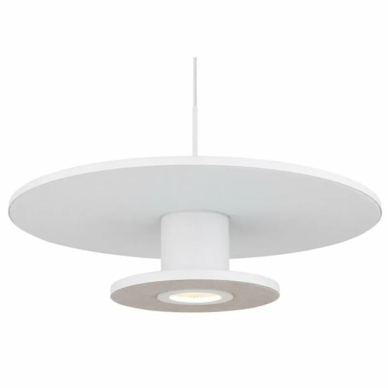 Lampes En Tissu-Luminaires Globo Lighting Carter Suspension LED Blanc, 1 lumière