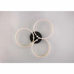 Lampes Dorées-Luminaires Trio Caruso Plafonnier LED Noir doré, 1 lumière