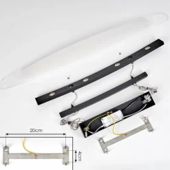 hofstein Casalino Suspension LED Noir, Transparent, 1 lumière