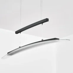 hofstein Casalino Suspension LED Noir, Transparent, 1 lumière