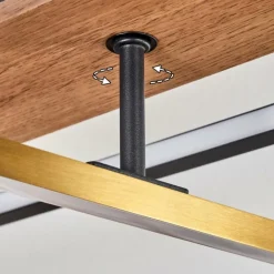 hofstein Cascada Plafonnier LED Laiton, Écru, Noir, 1 lumière