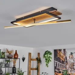 hofstein Cascada Plafonnier LED Laiton, Écru, Noir, 1 lumière