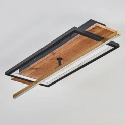 hofstein Cascada Plafonnier LED Laiton, Écru, Noir, 1 lumière