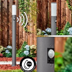 hofstein Caserta Eclairage de chemin Anthracite, 1 lumière, Détecteur de mouvement