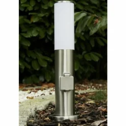 hofstein Caserta Lampadaire, Eclairage de chemin Acier inoxydable, 1 lumière