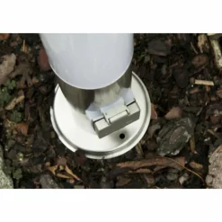 hofstein Caserta Lampadaire, Eclairage de chemin Acier inoxydable, 1 lumière