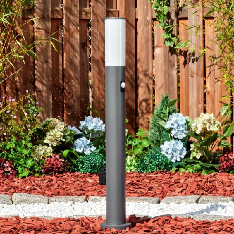 hofstein Caserta Lampe à prise électrique, Eclairage de chemin Anthracite, 1 lumière, Détecteur de mouvement