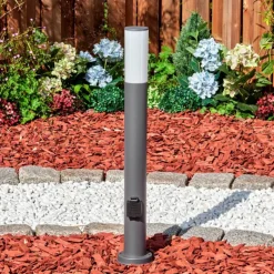 hofstein Caserta Lampe à prise électrique, Eclairage de chemin Anthracite, 1 lumière