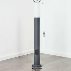 hofstein Caserta Lampe à prise électrique, Eclairage de chemin Anthracite, 1 lumière