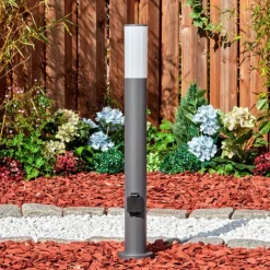 hofstein Caserta Lampe à prise électrique, Eclairage de chemin Anthracite, 1 lumière