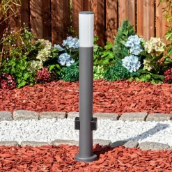 hofstein Caserta Lampe à prise électrique, Eclairage de chemin Anthracite, 1 lumière