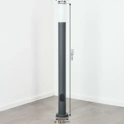 hofstein Caserta Lampe à prise électrique, Eclairage de chemin Anthracite, 1 lumière