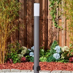 hofstein Caserta Lampe à prise électrique, Eclairage de chemin Anthracite, 1 lumière