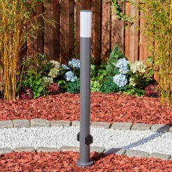 hofstein Caserta Lampe à prise électrique, Eclairage de chemin Anthracite, 1 lumière