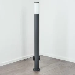 hofstein Caserta Lampe à prise électrique, Eclairage de chemin Anthracite, 1 lumière