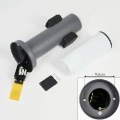 hofstein Caserta Prises électriques d'extérieur, Borne lumineuse, Eclairage de chemin Anthracite, 1 lumière