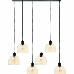 Luminaires Brilliant Casto Suspension Noir, 6 lumières