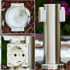 hofstein Catania Prises électriques d'extérieur Acier inoxydable